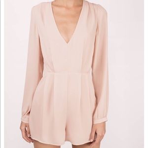Cream long sleeve romper size S